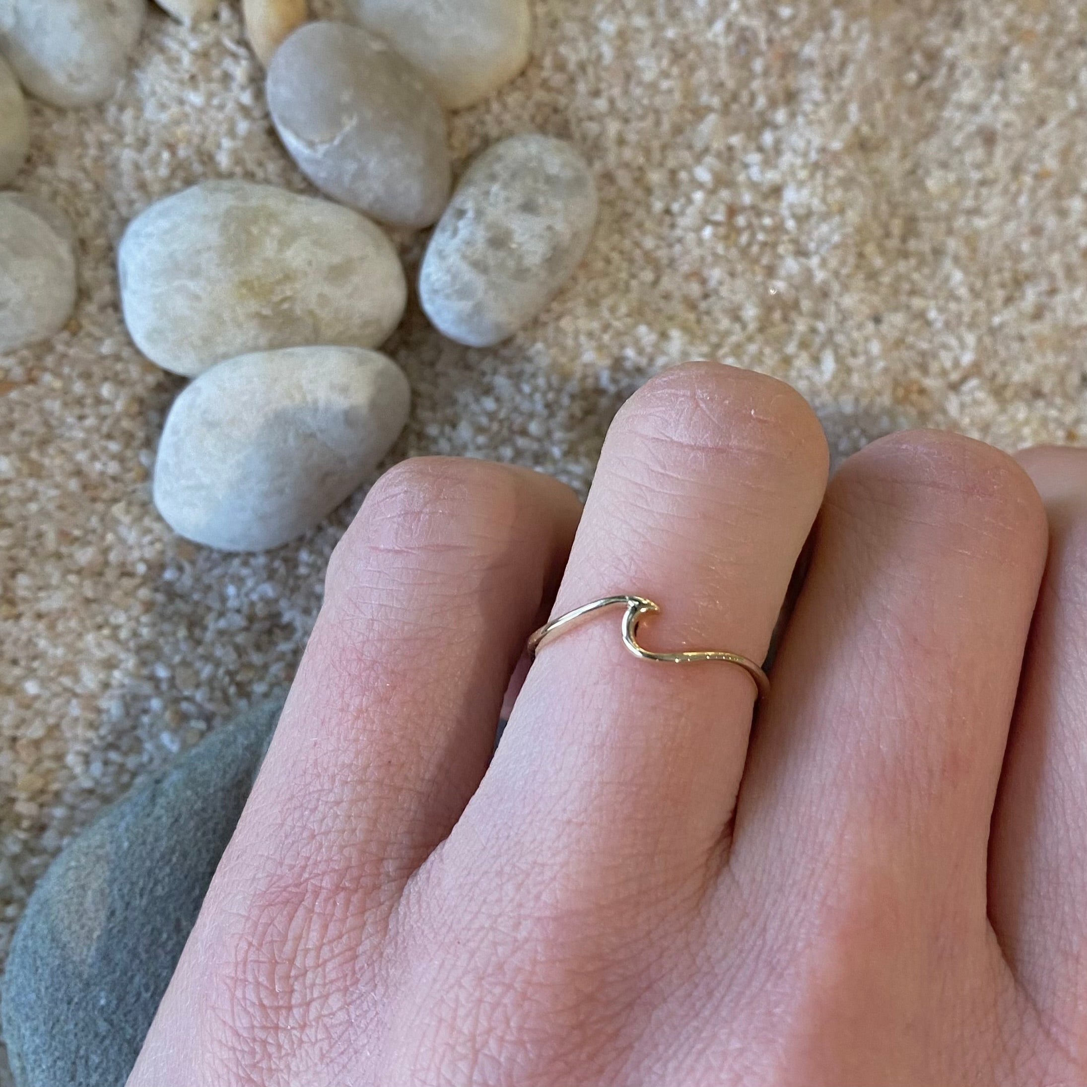 Rose gold clearance wave ring