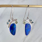 Sterling Silver Opal + Gemstone Drop Earrings