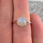 Opal + Diamond Halo Ring