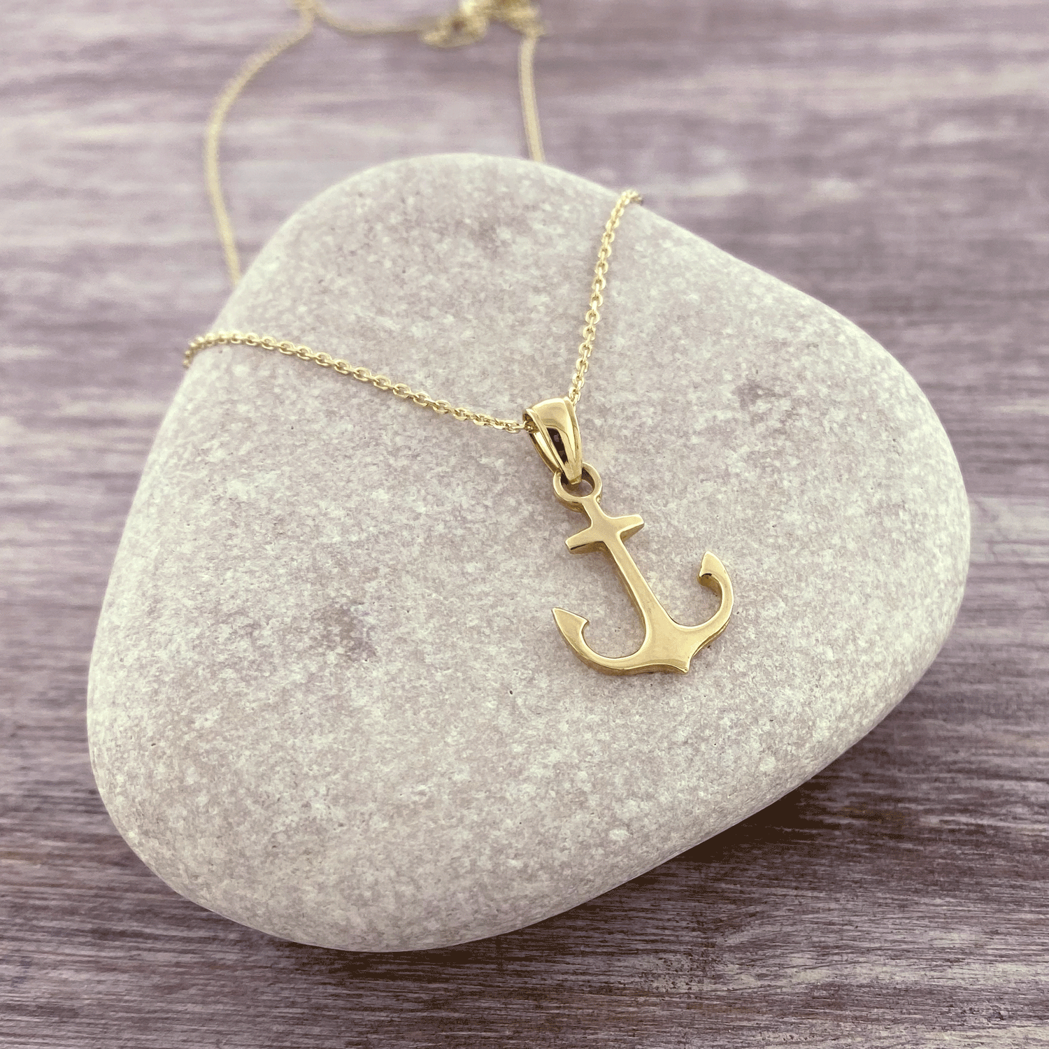 14k Gold Anchor Necklace Cape Cod Jewelers