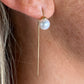 14k Freshwater Cultured Pearl Threader Earrings
