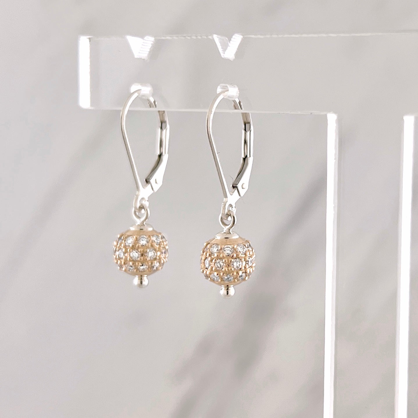 Cape Cod Pav Diamond Ball Earrings Cape Cod Jewelers