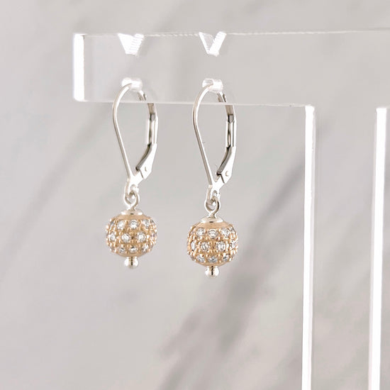 Cape Cod Pavé Diamond Ball Earrings