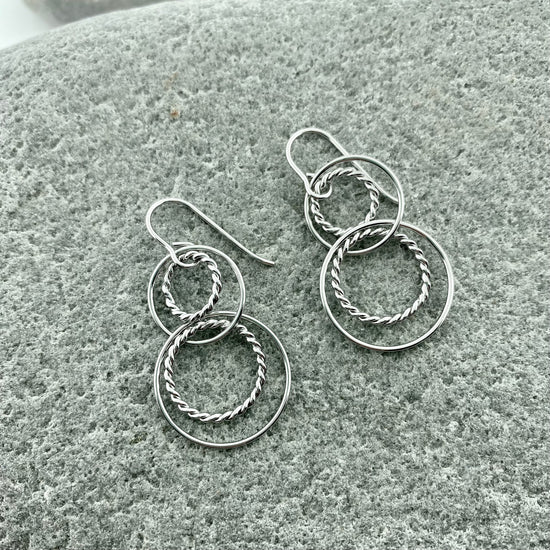 Twisted Interlocking  Drop Earrings