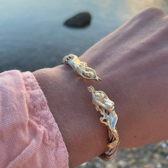 Swimming Mermaid Cuff Bracelet
