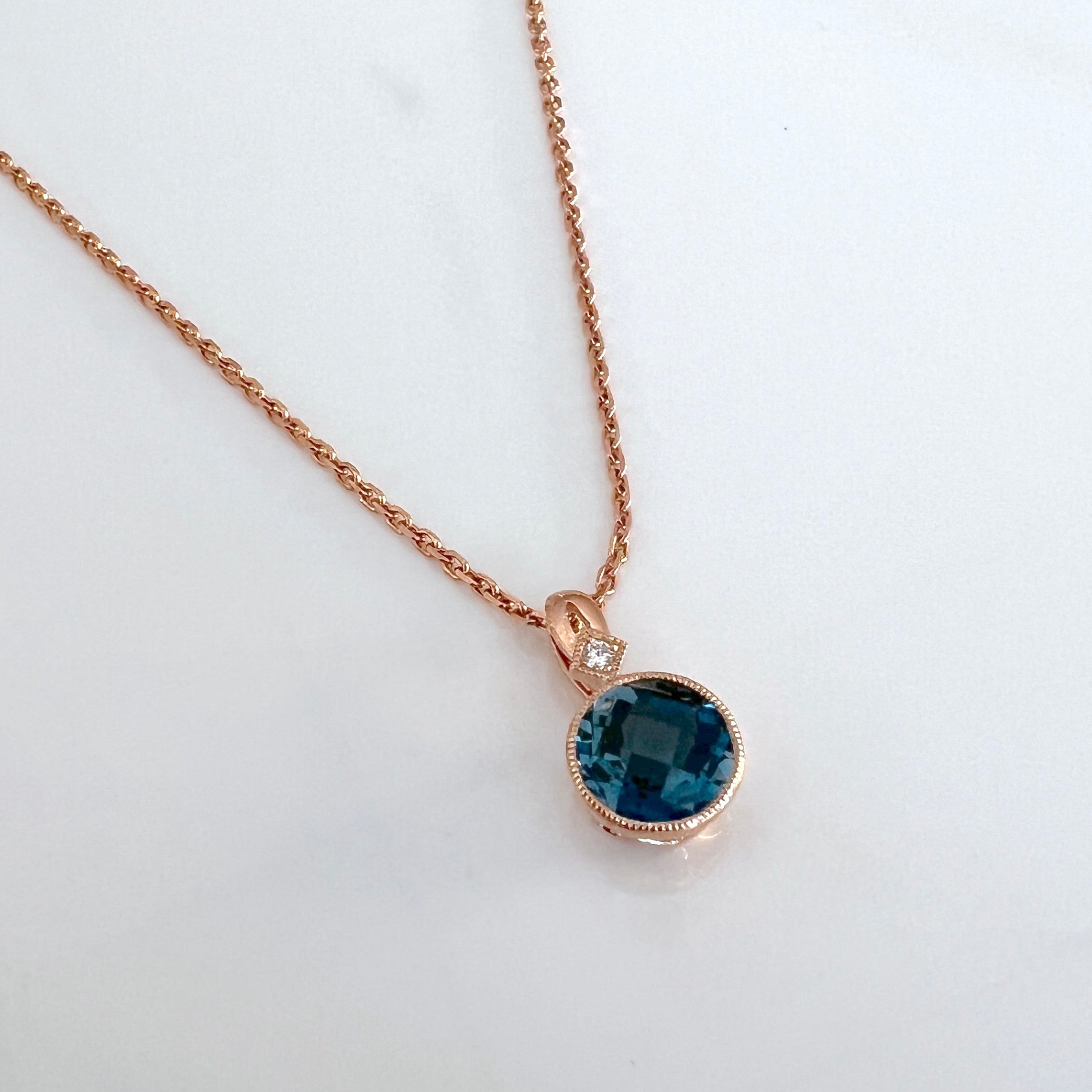 Buy London Blue Topaz Necklace in 18K Gold, Gift for Her Blue Gem Gold  Necklace Online in India - Etsy
