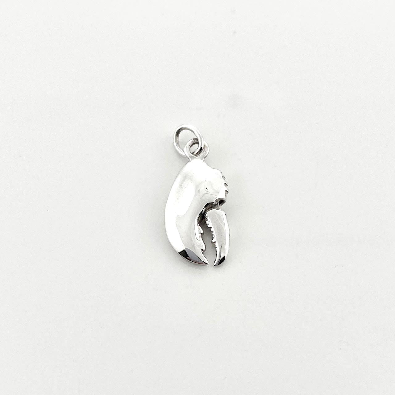 tiny crab claw necklace charm | suegray jewelry