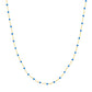 14k Gold Enamel Beaded Necklace