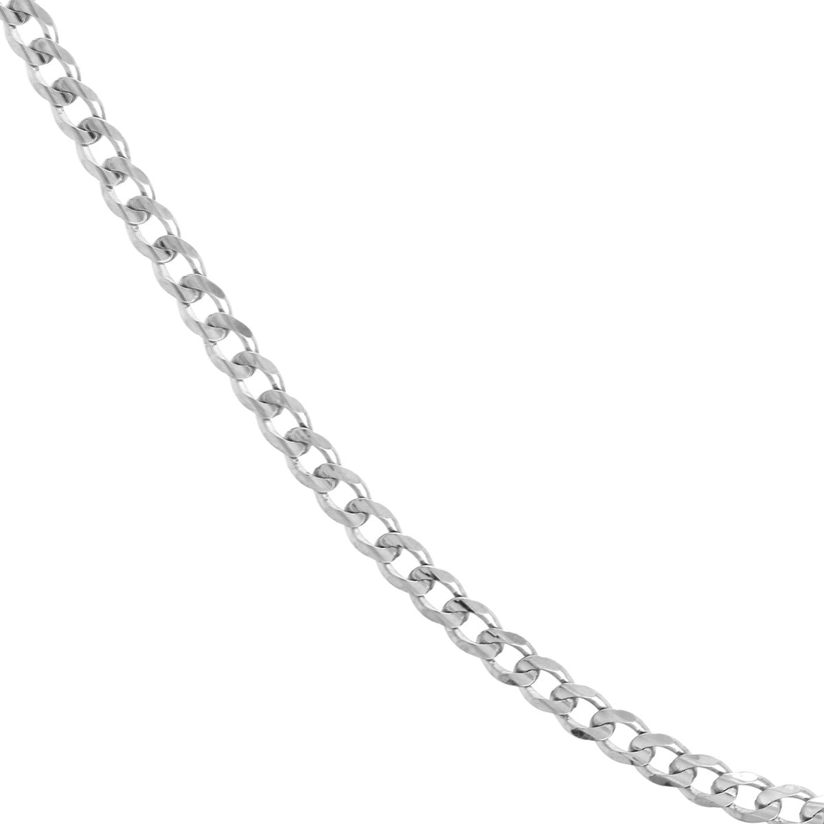 Mini Curb Chain in Sterling Silver - 4mm