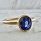 Oval Sapphire Bezel Ring