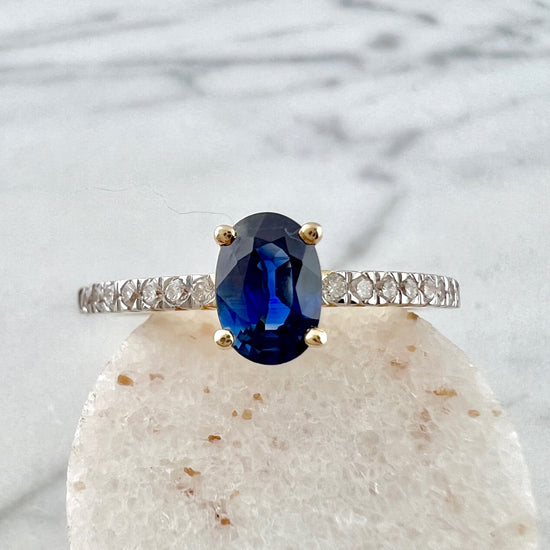 Illusion Band Sapphire Ring