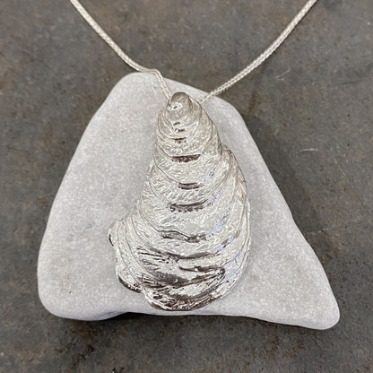 Silver Oyster Shell Necklace