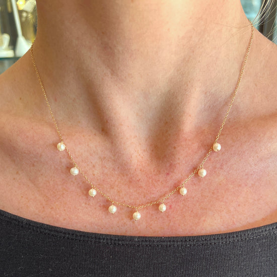 NEW! Pearl Station Necklace