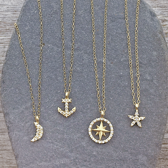 Petite Pave Diamond Necklaces