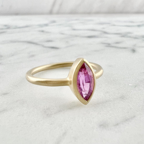 Pink Sapphire Bezel Ring
