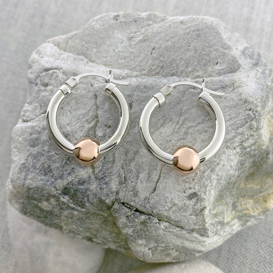 Rose Gold Cape Cod Classic Single Ball Hoops