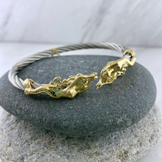 Swimming Mermaid Cuff Bracelet