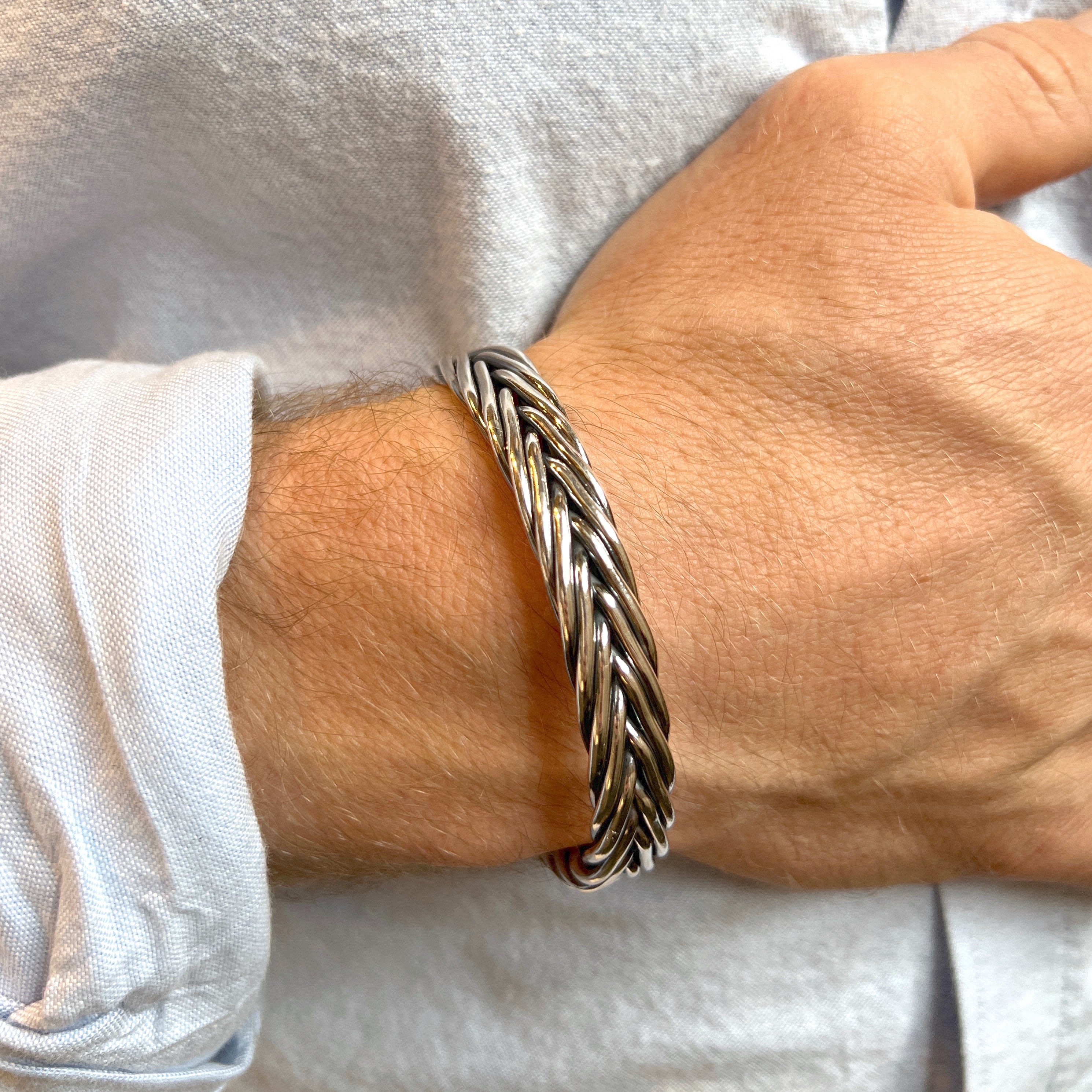 Woven sterling store cuff