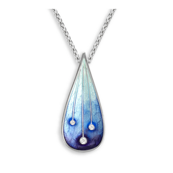 Blue Stars Enamel + Sapphire Necklace