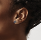 Sapphire + Diamond Flower Stud Earrings
