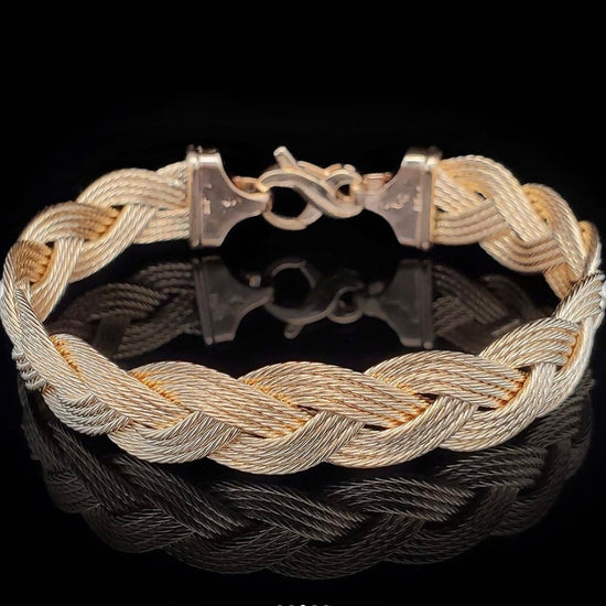 8mm 14k Gold Braided Nautical Rope Bracelet