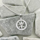 Sterling Silver Compass Rose Necklace