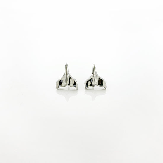 Petite Whale Tail Stud Earrings