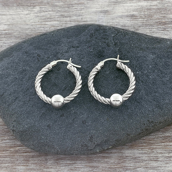 Sterling Silver Cape Cod Twist Hoops