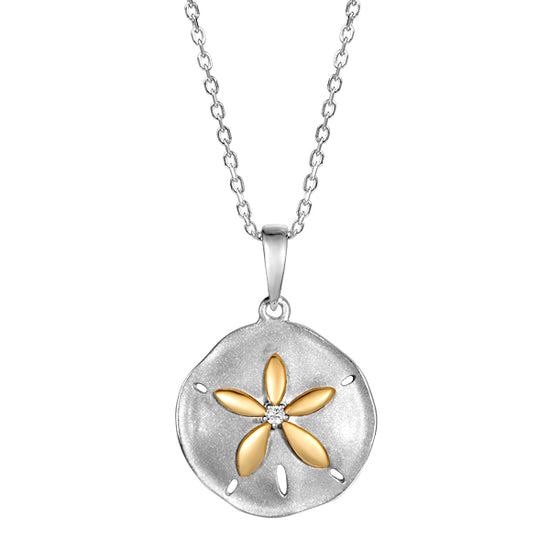 Two Tone Sand Dollar Necklace
