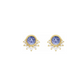 14k Gold Tanzanite Accent Stud Earrings