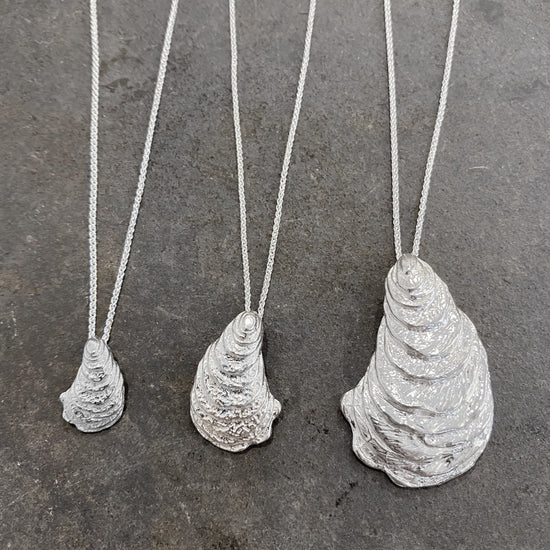 Silver Oyster Shell Necklace