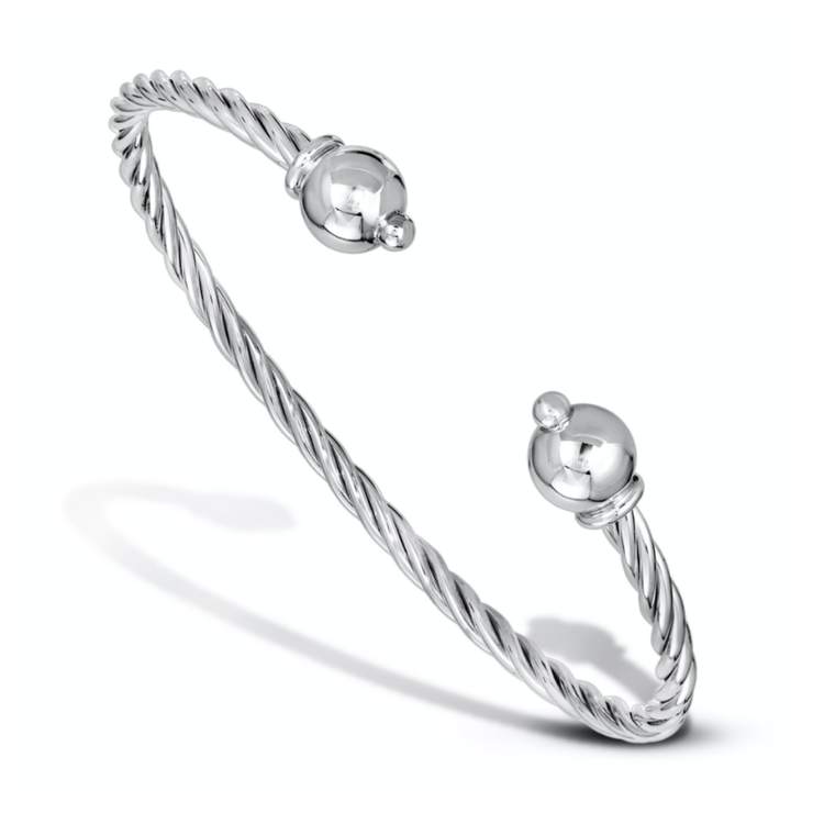 SS Twisted Ball & Loop Cape Cod Bangle Bracelet – Marie's Jewelry