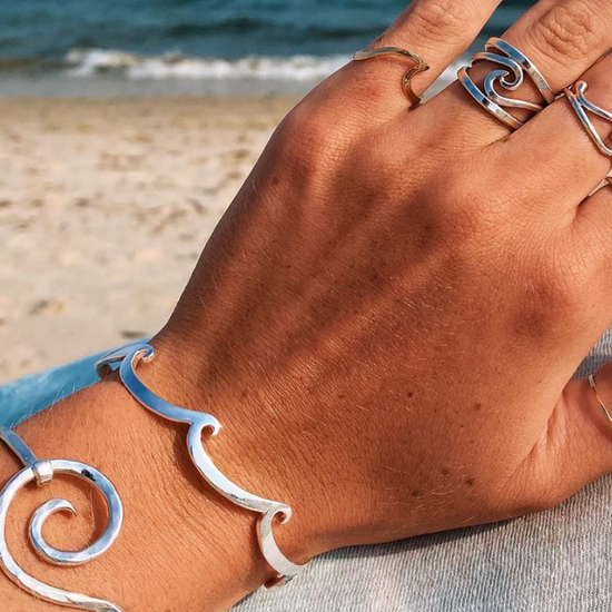 Ocean Wave Cuff Bracelet