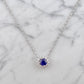 14k White Gold Sapphire Necklace