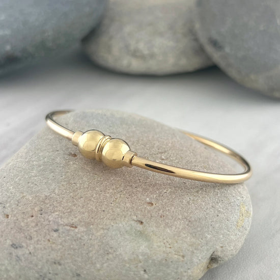 All 14k Gold Cape Cod Double Ball Bracelet