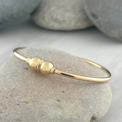 All 14k Gold Cape Cod Double Ball Bracelet