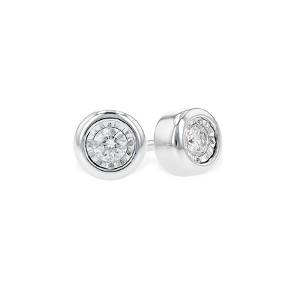 Bezel Set Diamond Studs