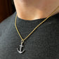 Two Tone Anchor Necklace