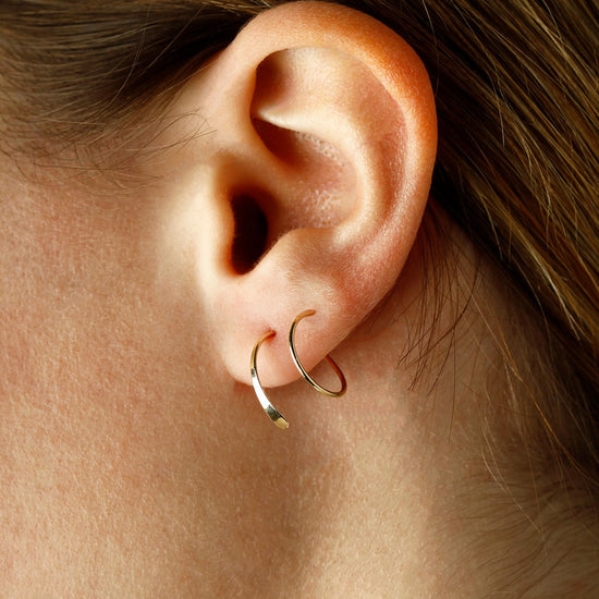 14k Gold Twisted Cuff Earrings