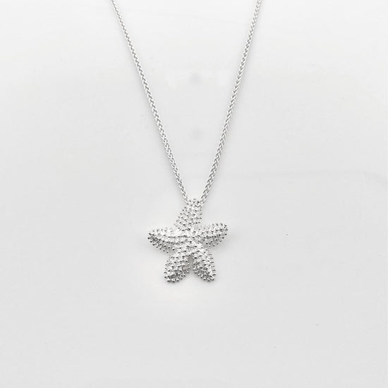 Sterling Silver Knobby Starfish Necklace