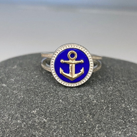 Two Tone Nautical Dream Anchor Ring