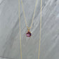 14k Gold Petite Pink Sapphire Necklace