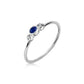 Blue Sapphire + Diamond White Gold Band | By Meira T