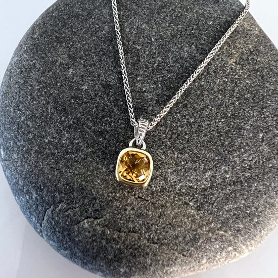 Two Tone Citrine Necklace