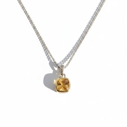 Two Tone Citrine Necklace