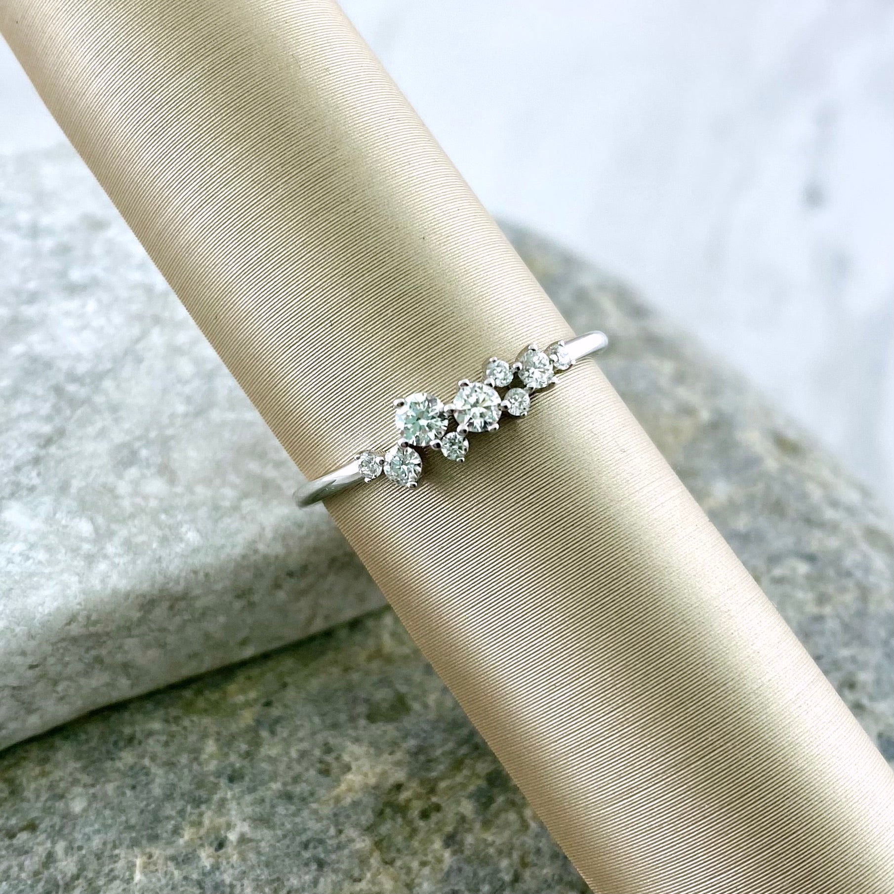 Dainty diamond on sale cluster ring